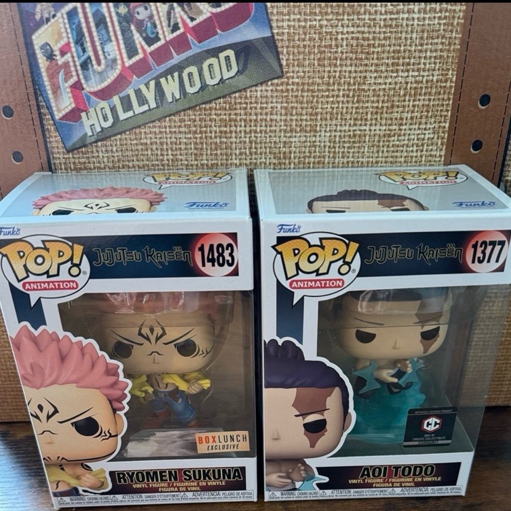 Funko Pop jujitsu Kaisen
Ryomen Skunks #1483 and Aoi
Todo # 1377